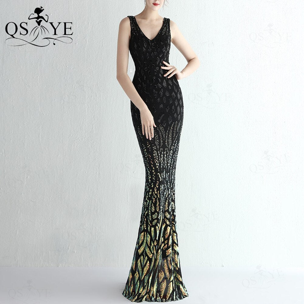 Homecoming Dresses: Prom Dresses Unique Pattern Sequin Lace Evening Gown