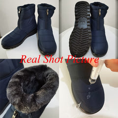 Waterproof Snow Boots for Women Winter Warm Plush Ankle Booties Front