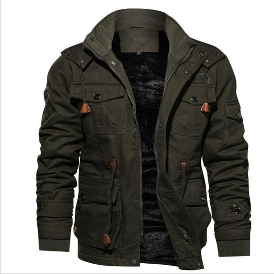 Men Winter Jackets And Coats Fleece Warm Hooded Coats Thermal