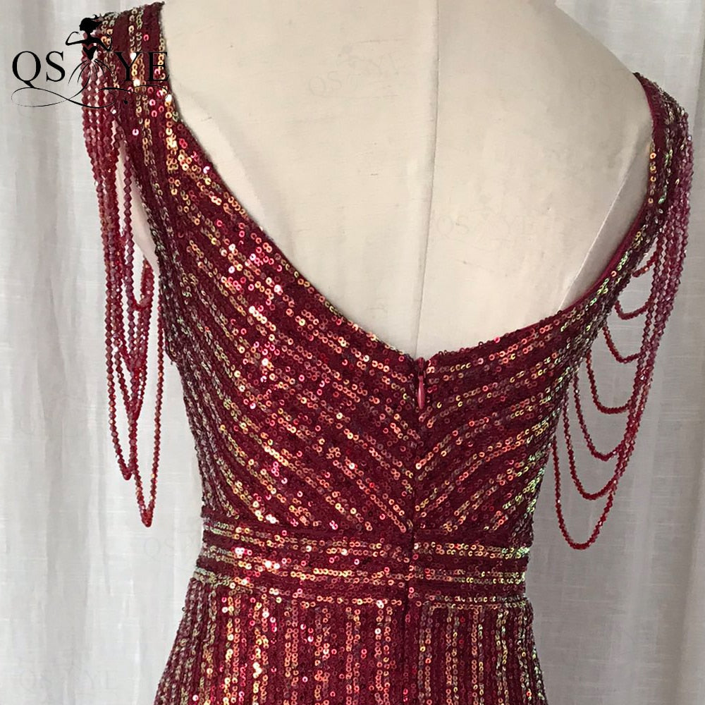 Homecoming Dresses: Prom Dresses V Neck Fitted Evening Gown Beading