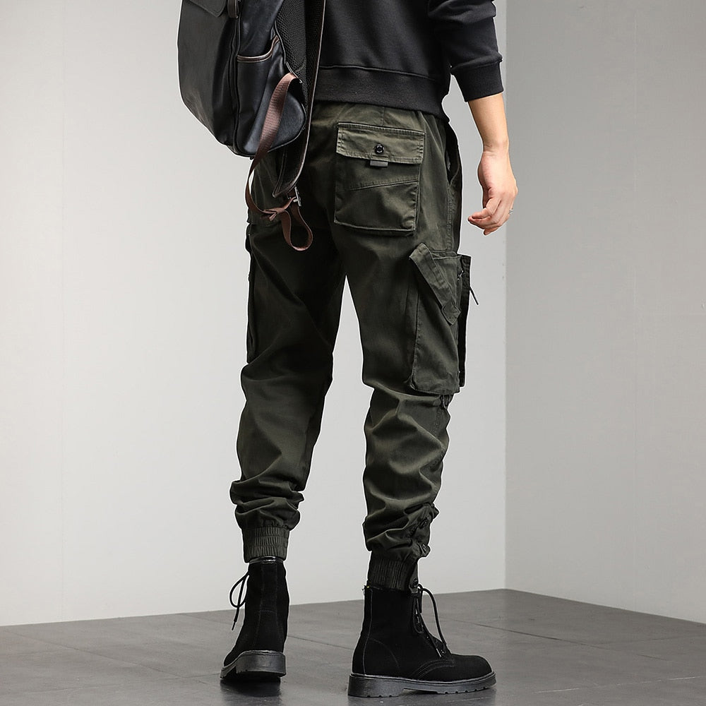 Single Road Mens Cargo Pants Men Techwear Baggy Button Hip Hop