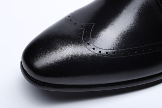 Genuine Handmade Leather Men Derby Shoes Thick Sole Mens Formal Casual Italian Classic Vintage Footwear
