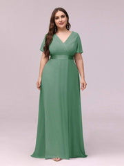 Evening wear Dresses: Women Plus Size Evening Dresses Long Elegant