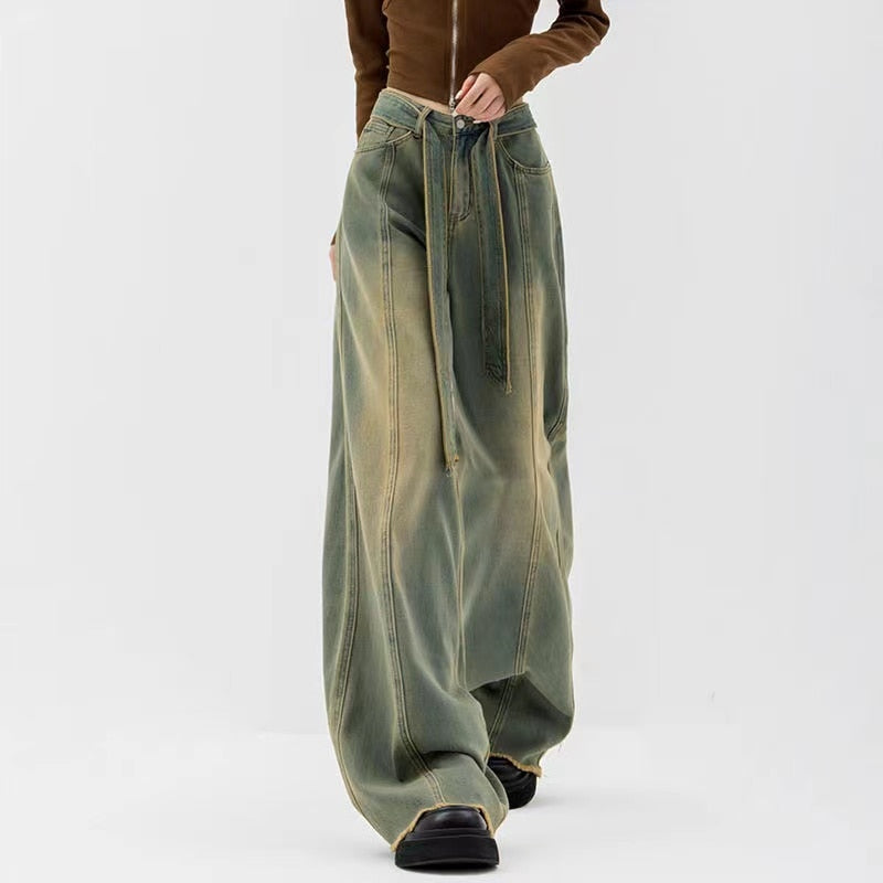 Winter Y2k Fashion Women Harajuku Jeans Wide Leg