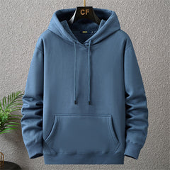 Solid Color Hoodies Men 12XL 10XL Plus Size Hoodies Autumn Winter Thick