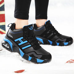 Winter Leather Boots Men Waterproof Men Sneakers Warm Trekking Work