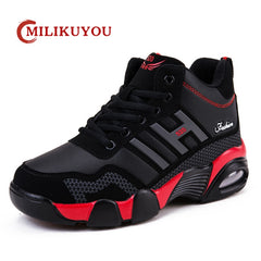 Winter Leather Boots Men Waterproof Men Sneakers Warm Trekking Work