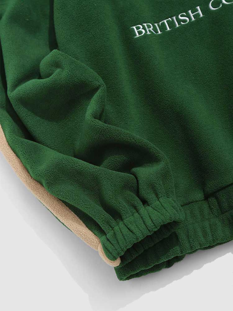 Men Hoodie Fall Winter Fleece Sweatshirts Letter Embroidery