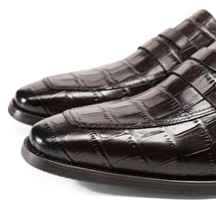 Summer Hot Men Loafer Shoes Real Cow Leather Plaid Prints Slip On Daily Formal Fashion Luxury Shoes