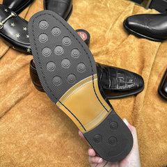 Summer Hot Men Loafer Shoes Real Cow Leather Plaid Prints Slip On Daily Formal Fashion Luxury Shoes