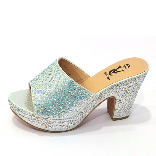 Latest Design African Wedding Italian Shoe and Bag Sets Decorated with Appliques