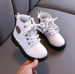 Kids Martin Boots Boys Shoes Autumn Winter Leather Children Boots Fashion