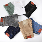 7 Color Men Stretch Skinny Jeans Fashion Casual Slim Fit Denim Trousers Male