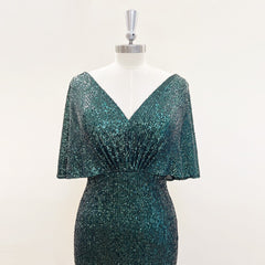 Evening wear Dresses: Evening Night Dresses for Women V Neck Mermaid