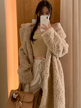 Lautaro Winter Long Oversized Shaggy Fuzzy Warm Thick Fluffy Faux Fur Coat