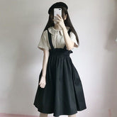 Spring Autumn Women Skirt Casual Sweet A-line Long Skirts Solid