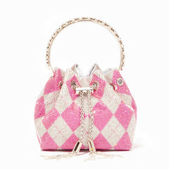 Diamonds Tassel Evening Clutch Bag Women Luxury Designer Chain Metal Ring