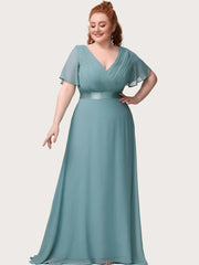 Evening wear Dresses: Women Plus Size Evening Dresses Long Elegant