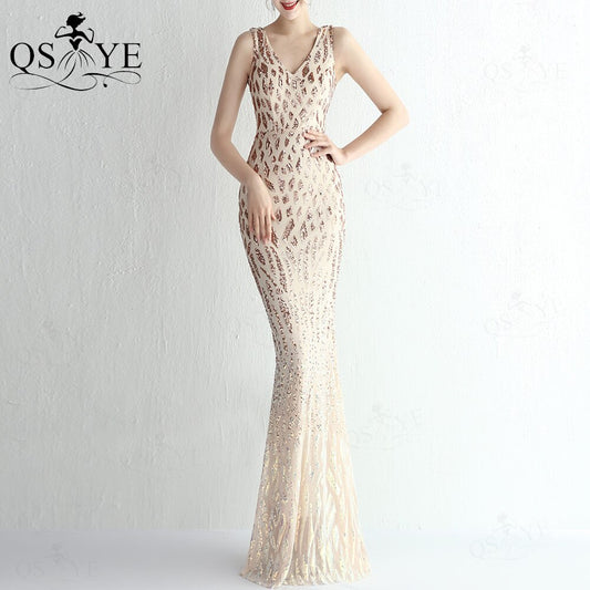 Homecoming Dresses: Prom Dresses Unique Pattern Sequin Lace Evening Gown
