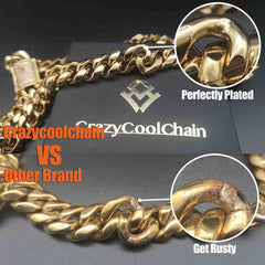 14mm 18K Gold 5-Layer Plated Premium Durable Cuban Chain