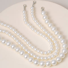 Bohemian Style Imitation Pearl Multi-layered Women's Necklace Exaggerated Fashion