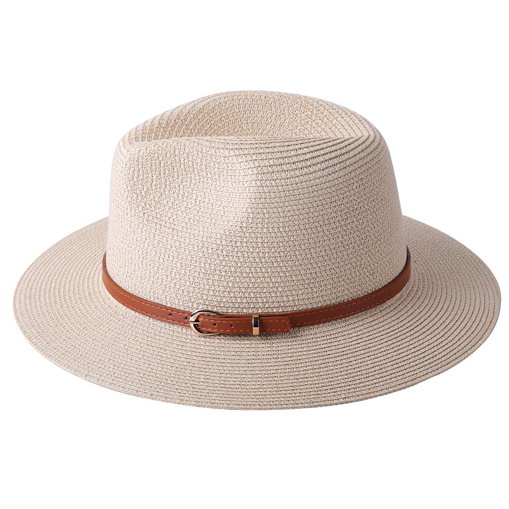 56-58-59-60CM Natural Panama Soft Shaped Straw Hat Summer