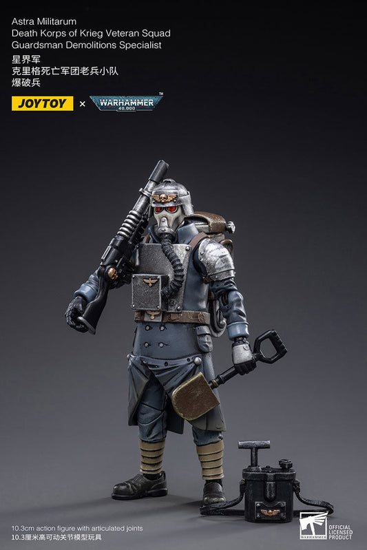 JOYTOY Warhammer 40k 1/18 Action Figures Anime 10.3cm Astra Militarum Death Korps of Krieg Veteran Squad Guardsman