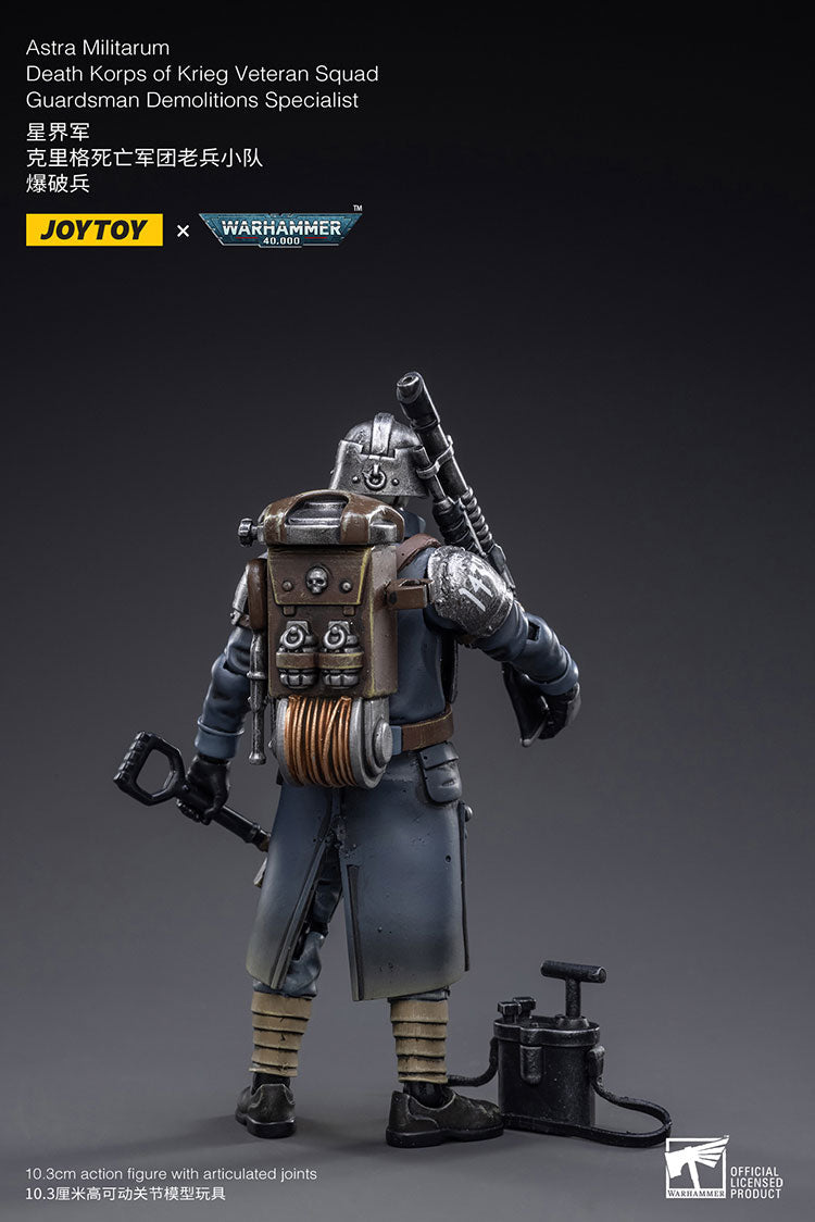 JOYTOY Warhammer 40k 1/18 Action Figures Anime 10.3cm Astra Militarum Death Korps of Krieg Veteran Squad Guardsman