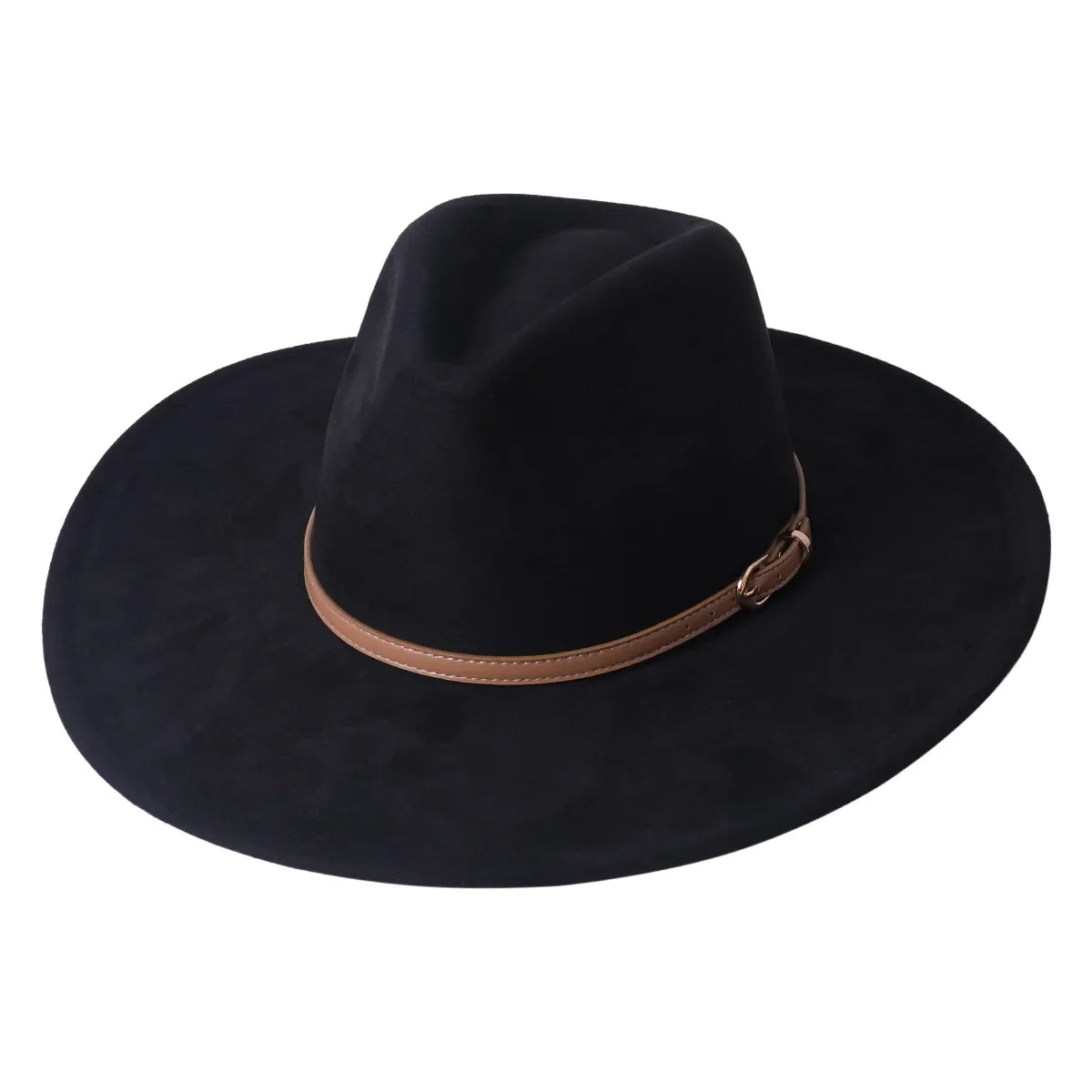Vegan Suede Fedora Rancher Hats Blank Hats for Burning Multicolor teardrop shaped Top 9.5cm Brim Unisex Jazz Hat Church Hat