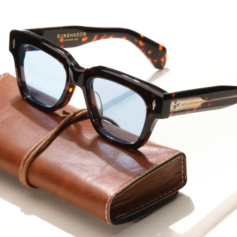 Luxury Brand Original Sunglasses Thick Acetate Handmade Men's Eyewear Designer Top Quality Women's Outdoor UV Protective glasses