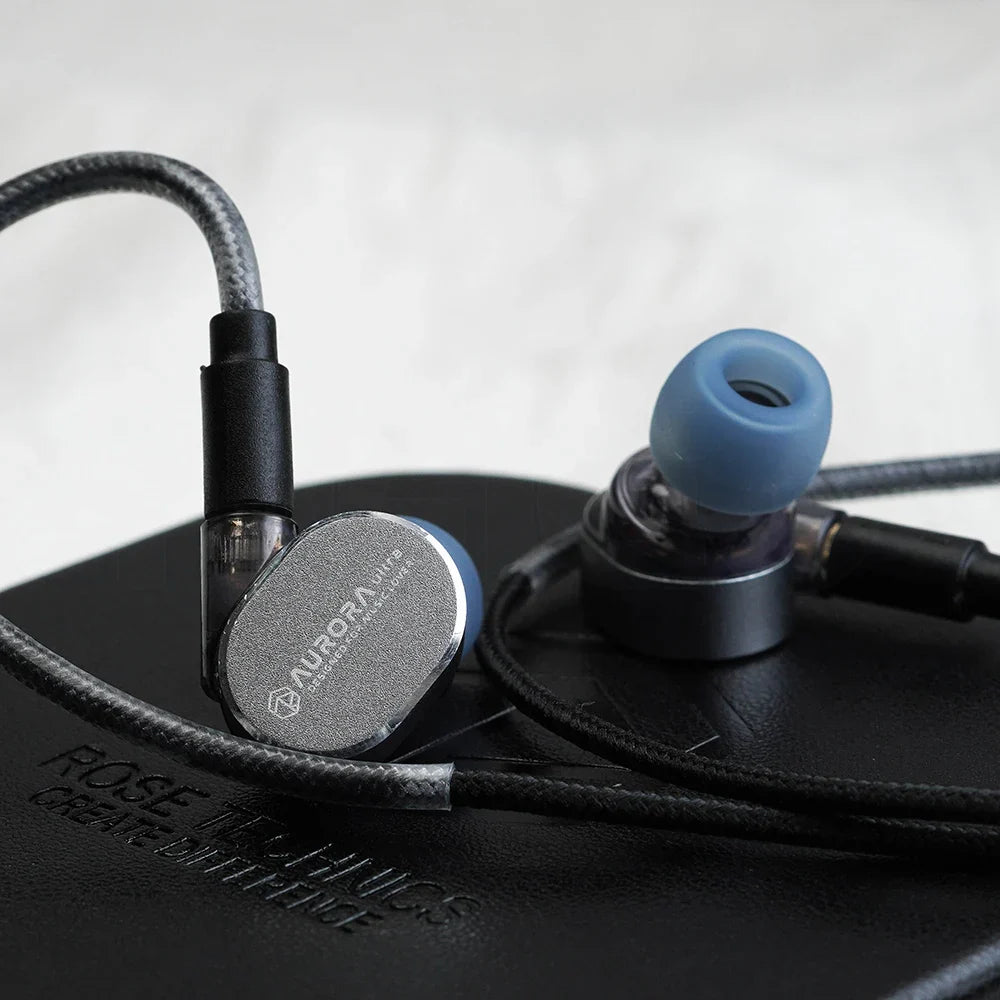 ROSESELSA Aurora Ultra 1DD+1 Planar Dual-driver Hybrid In-Ear Earphones HiFi Music Gaming Earbuds with 3.5mm to Type C DAC