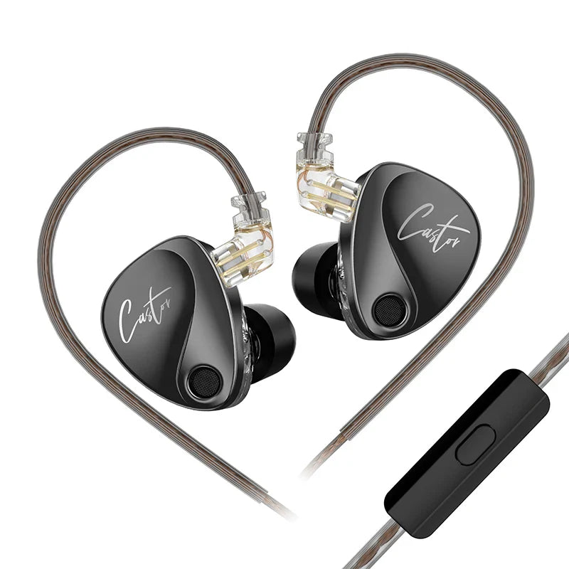 KZ Castor In Ear HiFi Earphone 2 Dynamic High-end Tunable balanced armature Earphones Monitor Headphone Cancelling Earbuds