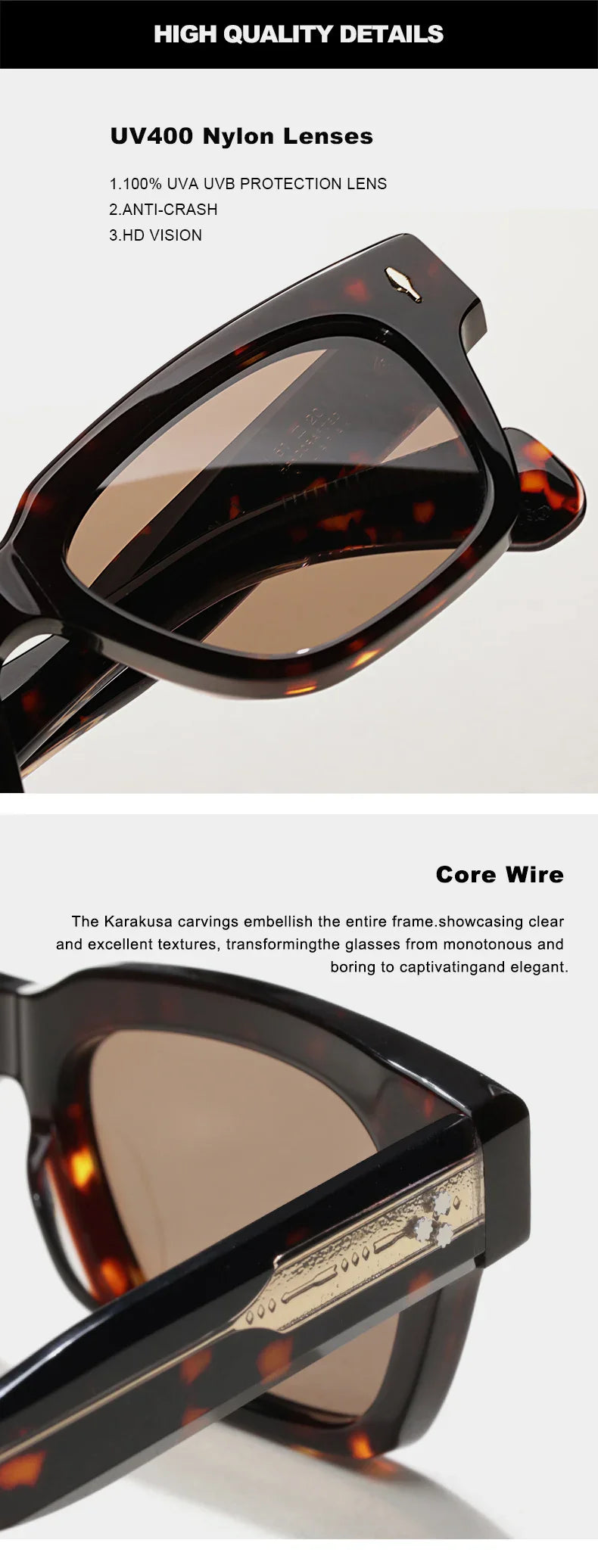 Luxury Brand Original Sunglasses Thick Acetate Handmade Men's Eyewear Designer Top Quality Women's Outdoor UV Protective glasses