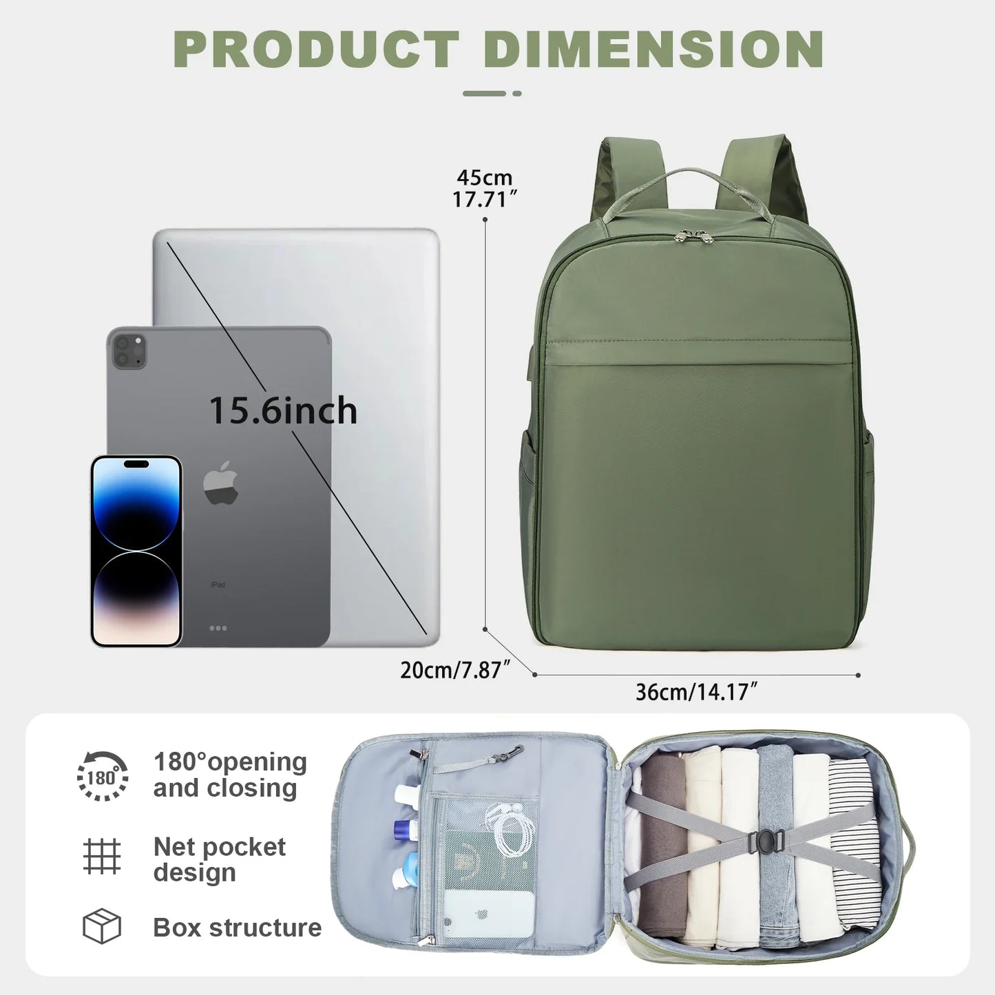 Easyjet Cabin Bag 45x36x20 Backpack, Travel Backpack Woman Ryanair with Aeroplane Backpack Hand Luggage Laptop Man Daypack