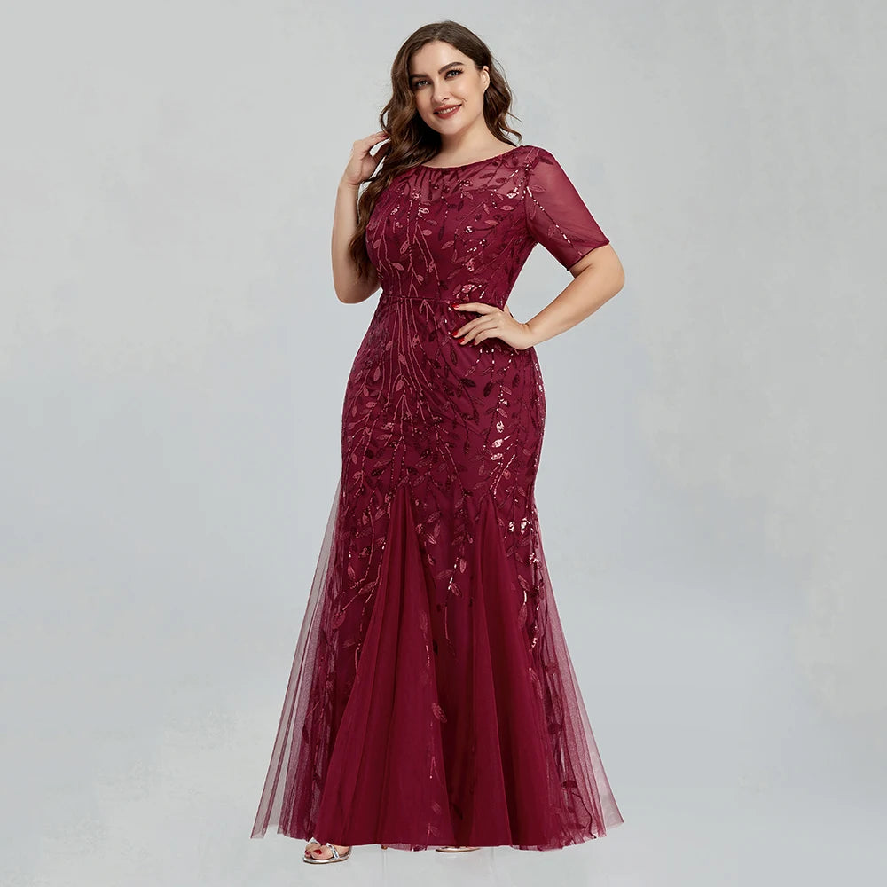 Homecoming Dresses: Evening Dress Beaded Leaves Pattern Formal Prom Gowns