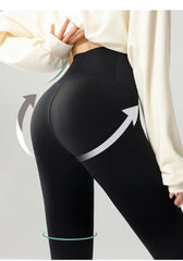 Autumn Winter High Waist Shark Leggings Women's Seamless Fleece Warm