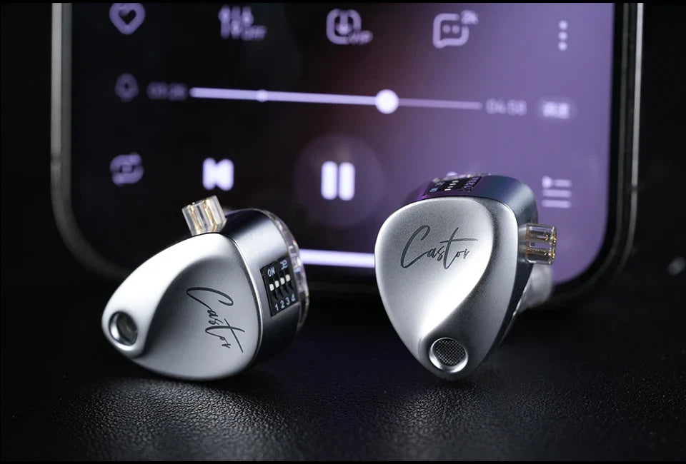 KZ Castor In Ear HiFi Earphone 2 Dynamic High-end Tunable balanced armature Earphones Monitor Headphone Cancelling Earbuds