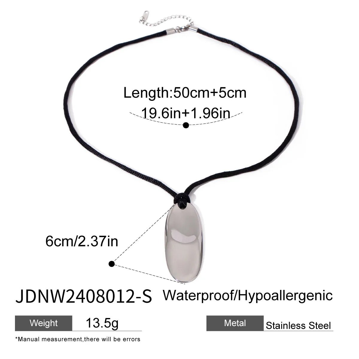 Uworld Waterproof Stainless Steel Micro Trend Cord Necklaces Women Statement Metal 18K Gold Plated Trendy 2024 Jewelry collares