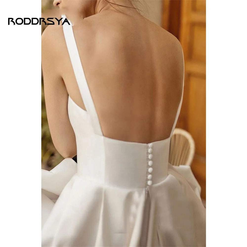 White Bridesmaid Dresses: Wedding Dresses For Women Spaghetti Straps Backless
