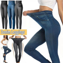 Jeans Leggings Women Stretch High Waist Pants Fitness Slim Push Up Leggings