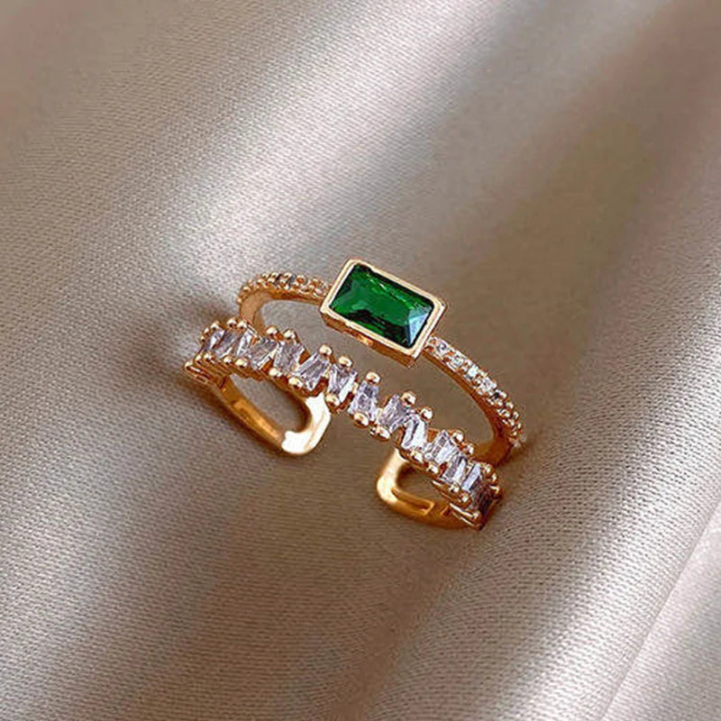 Leaf Branch Shape Open Rings For Women Korean Party Exquisite