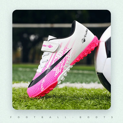 Kids Sport Football Shoes For Boys Indoor Turf Training Outdoor Futsal Hall