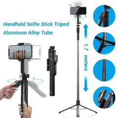 1.7M Wireless Selfie Tripod Foldable Stand For Action Cameras