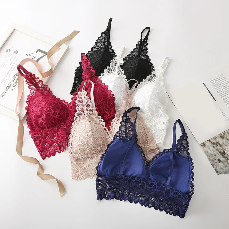 Wireless Bra For Women Padded Push Up Bralette Female Brassiere Soft Backless