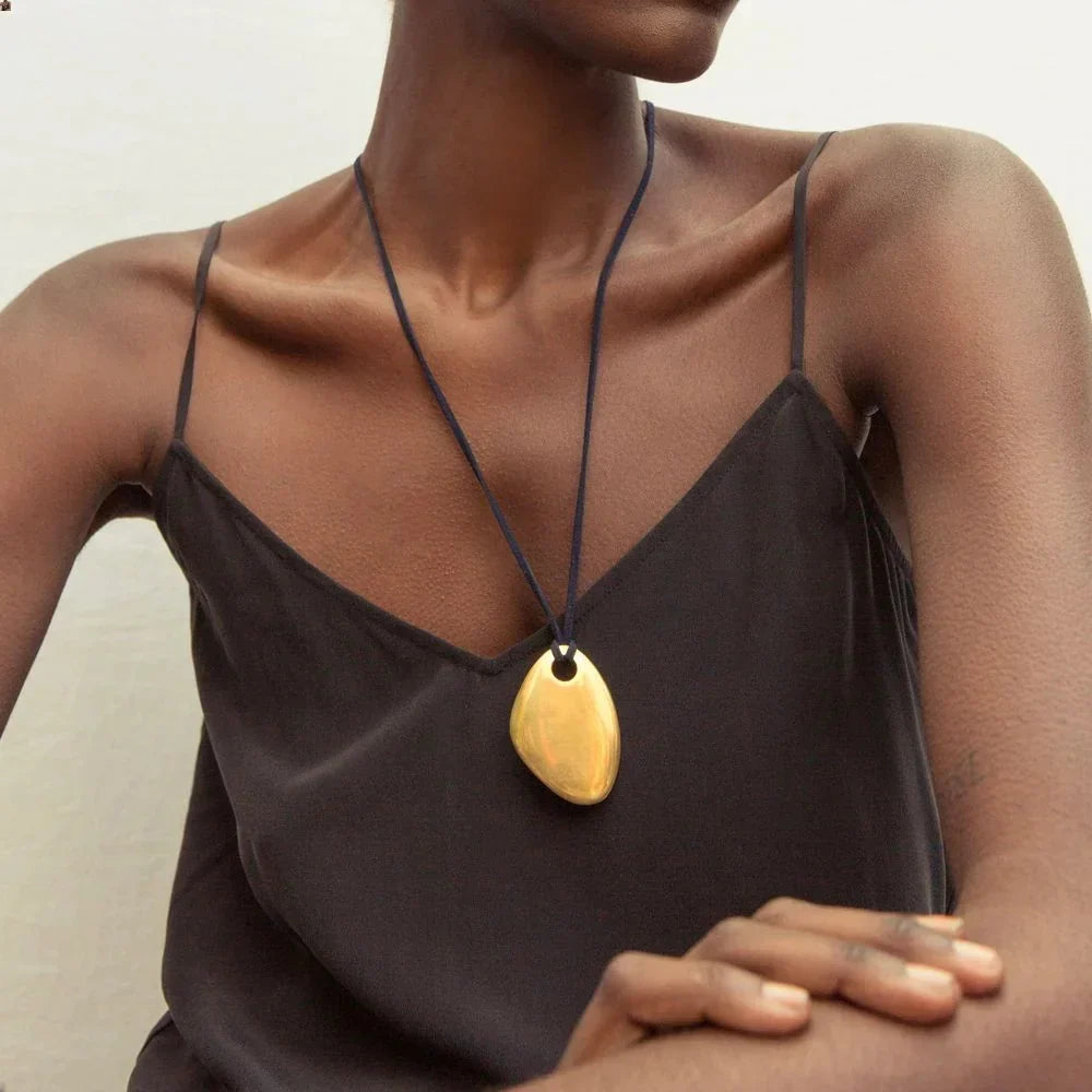 Uworld Waterproof Stainless Steel Micro Trend Cord Necklaces Women Statement Metal 18K Gold Plated Trendy 2024 Jewelry collares