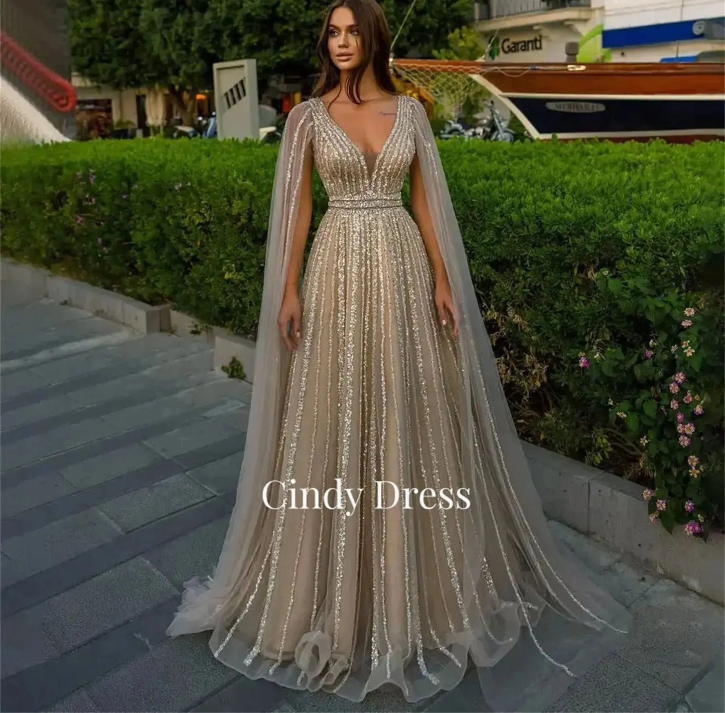 Homecoming Dresses: Beaded Shiny Luxury Dresses Evening Elegant Party Dress