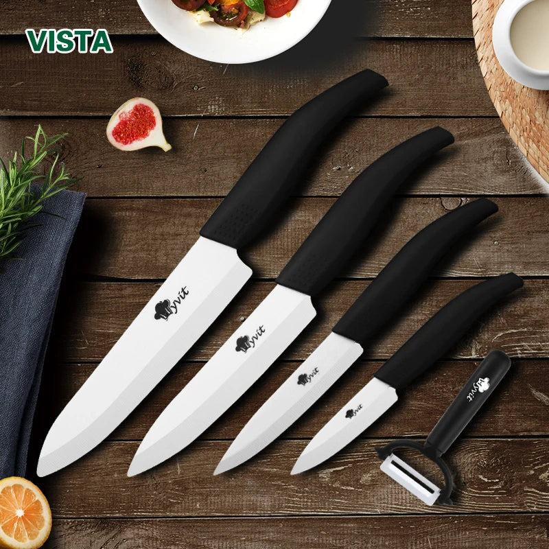 Ceramic Knife Set of Kitchen Knives 3 4 5 6 Inch Sharp Serrated Bread Chef Utility