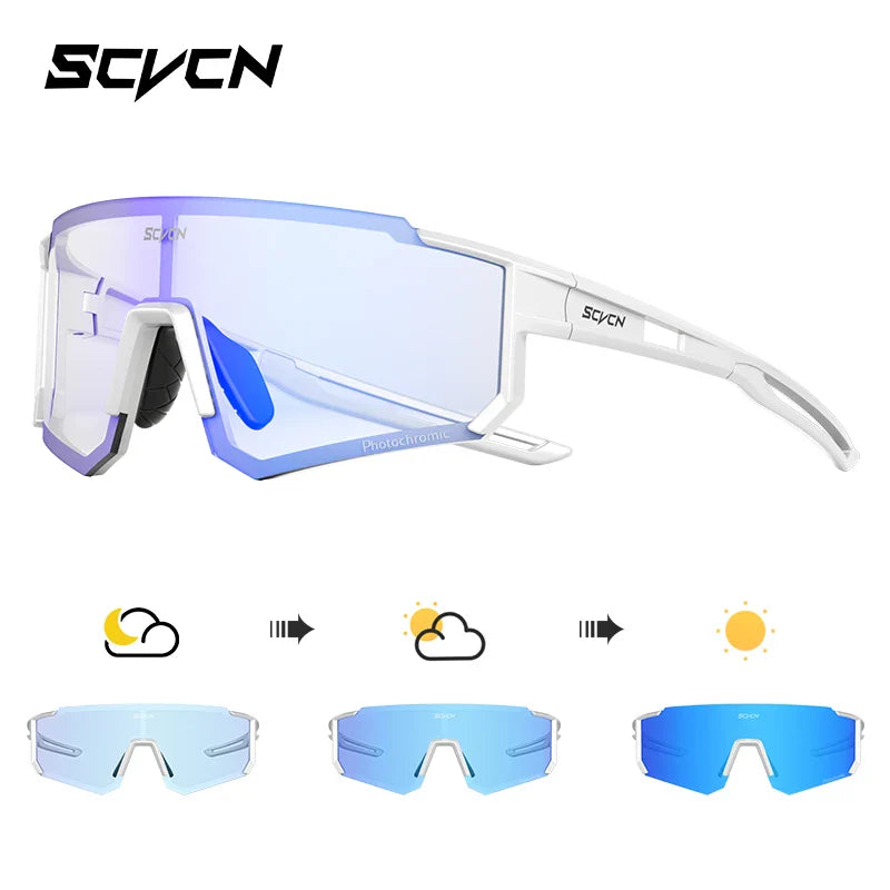 Scvcn New Fashion Sunglasses Men Women Bike Eyewear Sports Riding Glasses Bicycle Goggles Runing Drving Racing UV400 MTB Eyewear