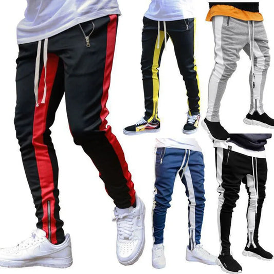 Sports Casual Pants Low Feet Zip Pocket Cotton Summer Pants Casual Men's Sports