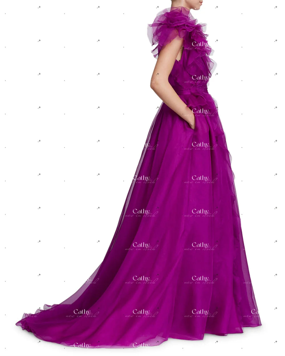 Homecoming Dresses: A-line Prom Dresses Side Split Maxi Deep V-neck